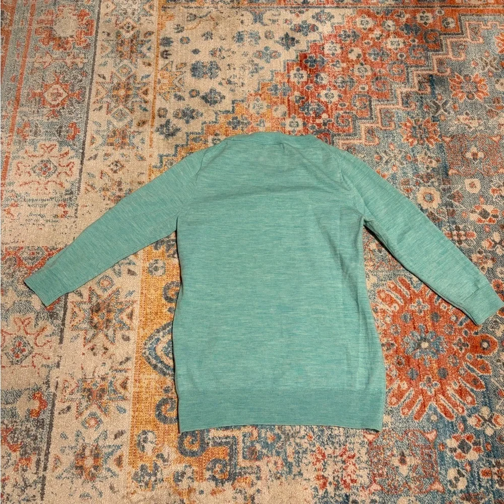 J.Crew merino wool aquamarine Tippi crewneck sweater